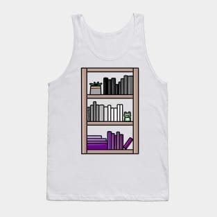 Subtle Asexual Pride Bookcase Tank Top